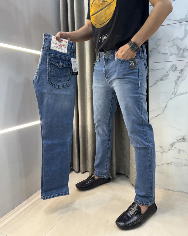 True Religion Sky Blue Premium Boot Cut Denim