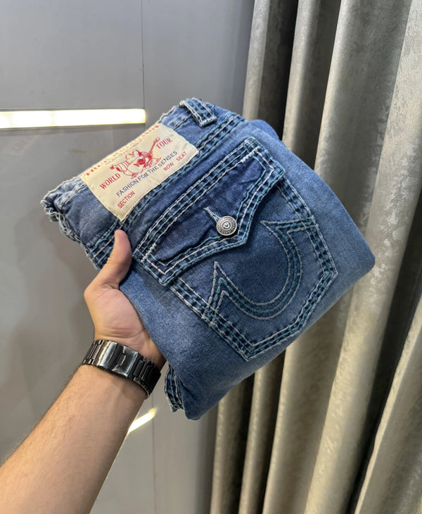True Religion Sky Blue Premium Boot Cut Denim