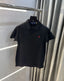 Ralph Lauren Black Embroidery Logo Knitted Polo T-shirt