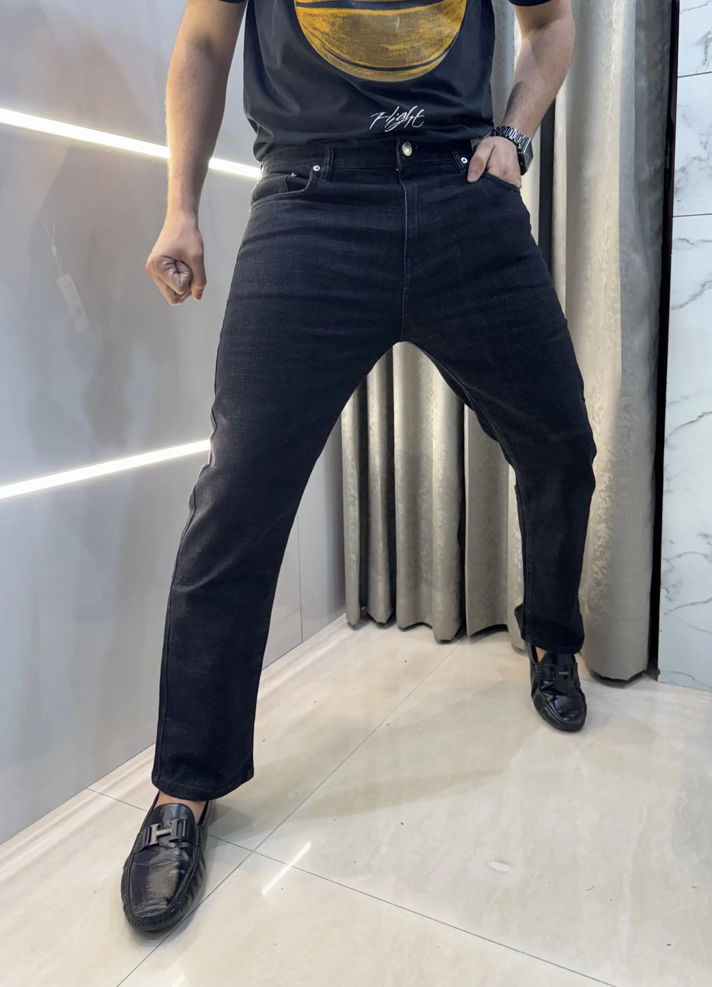 Lacost e Carbon Black Imported Hyperflex.. Denim