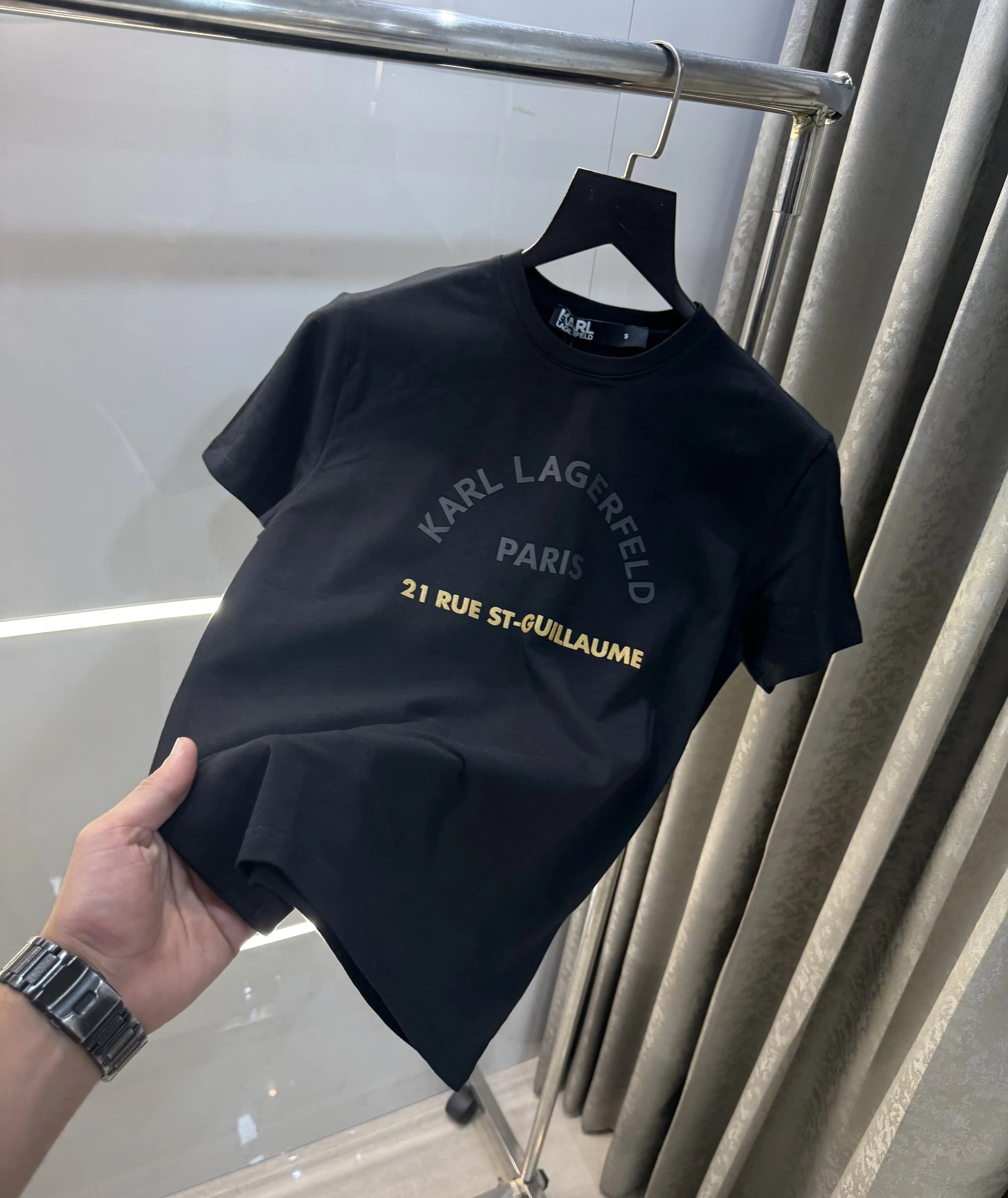 Karl Lagerfeld Black Logo Work Premium T-Shirt Main image