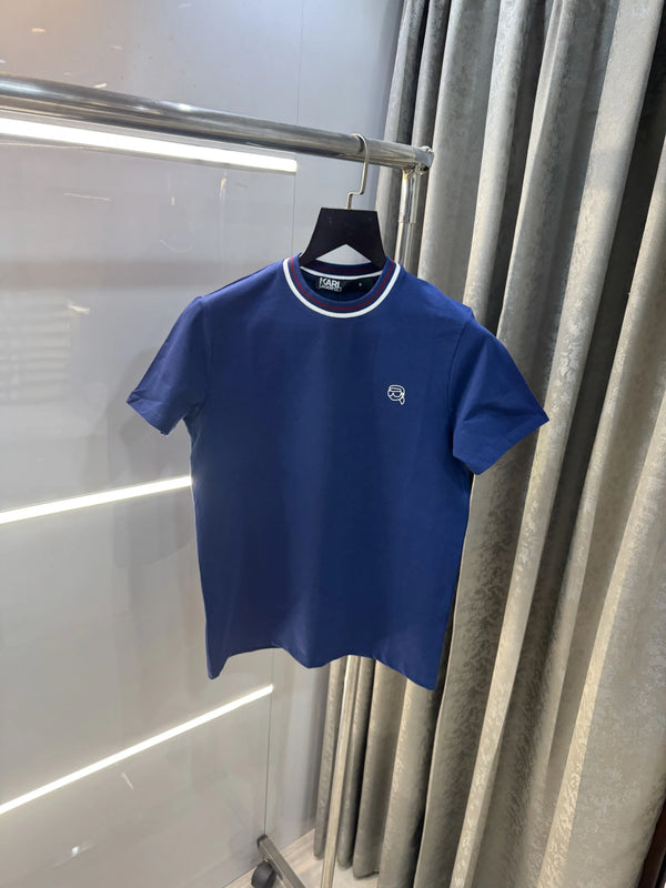 Karl Lagerfeld Petrol Blue Logo Work Premium T-Shirt