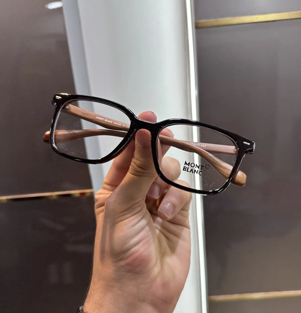 Mont Blanc Wooden Glossy Black Premium Glasses 5186