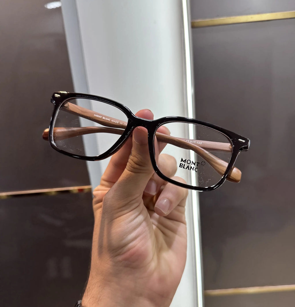 Mont Blanc Wooden Glossy Black Premium Glasses 5186