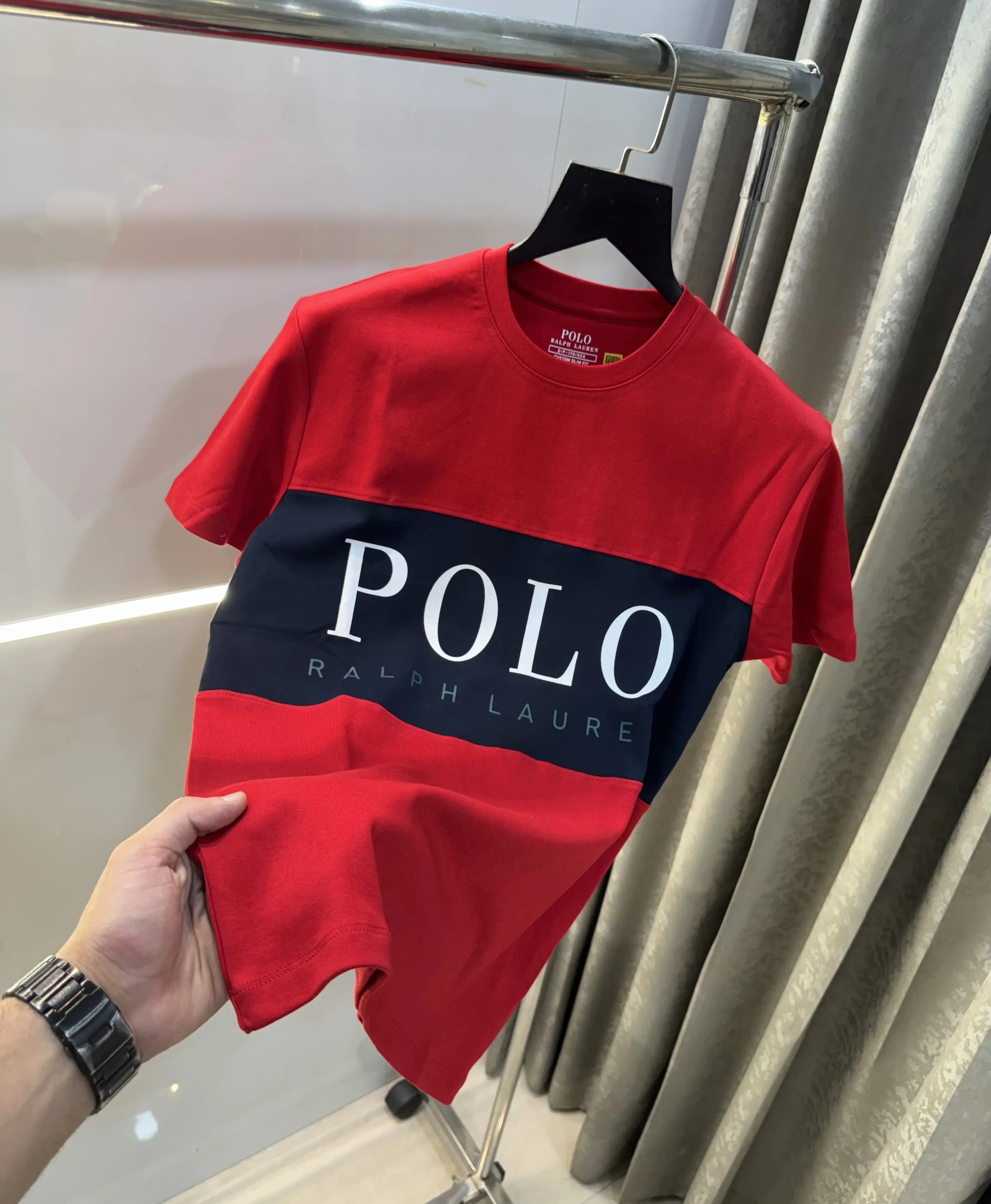 Ralph Lauren Red Logo Work Imported T-Shirt