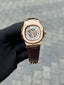 Pate_k Phillipe Leather Belt Automatic Brown Gold White