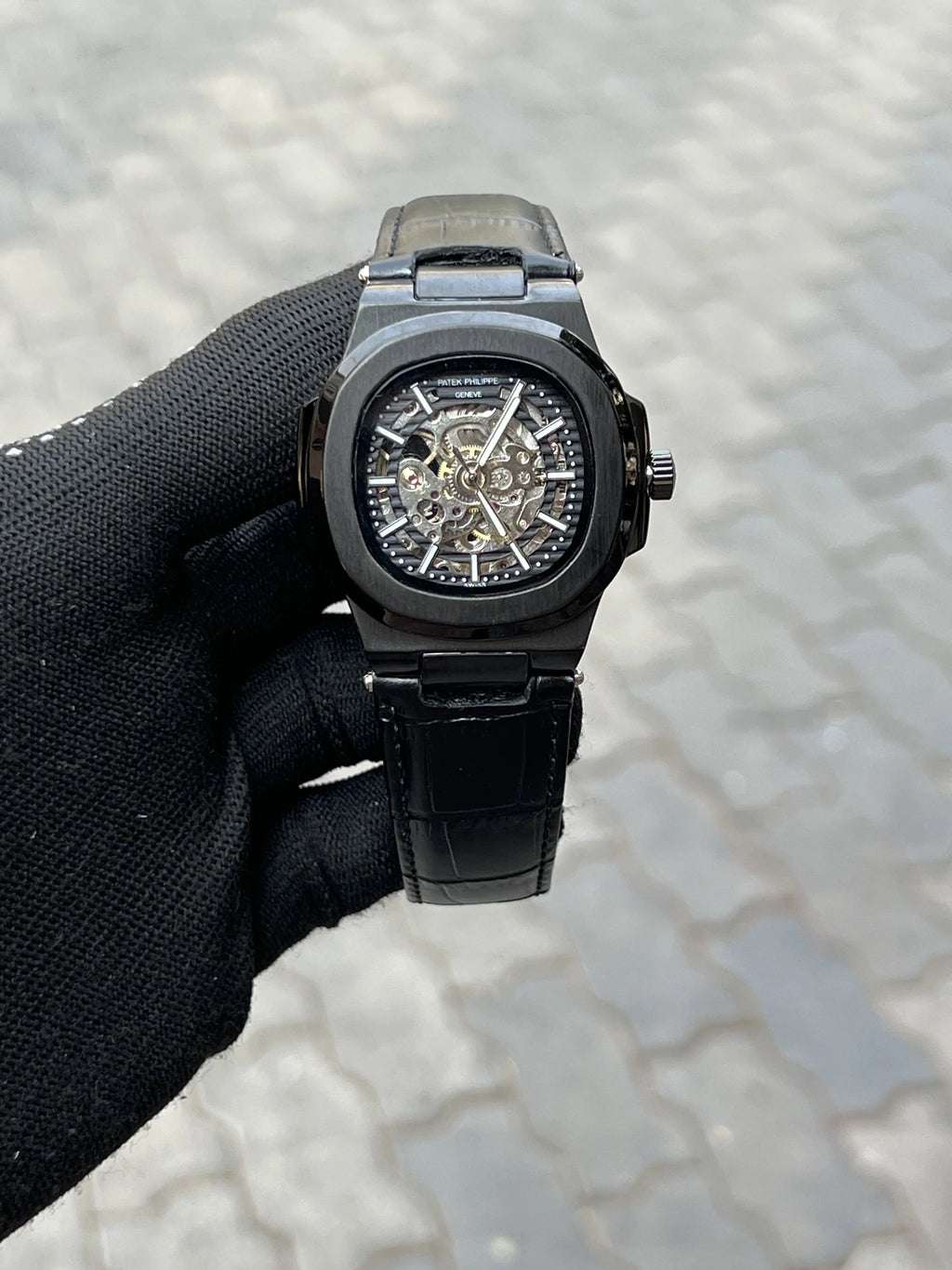 Pate_k Phillipe Automatic Leather Black