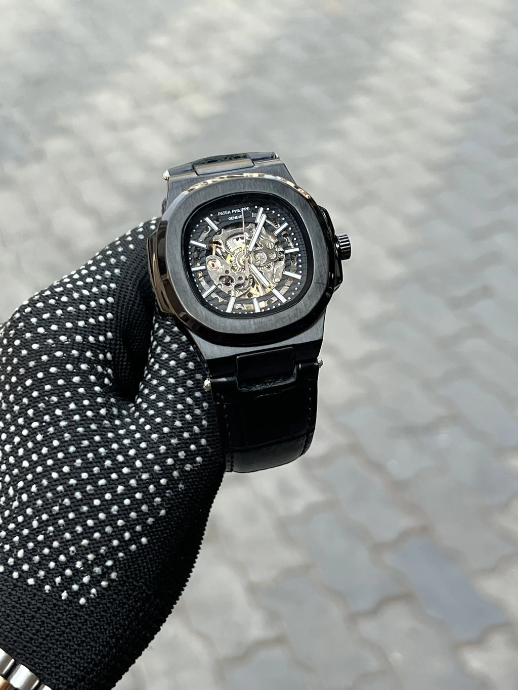 Pate_k Phillipe Automatic Leather Black