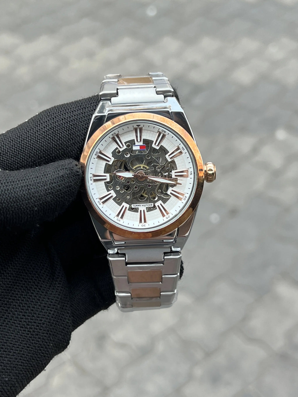 Tomm_y Hilfiger Automatic Two Tone White