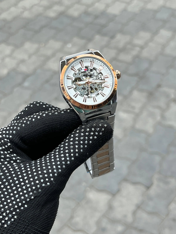 Tomm_y Hilfiger Automatic Two Tone White