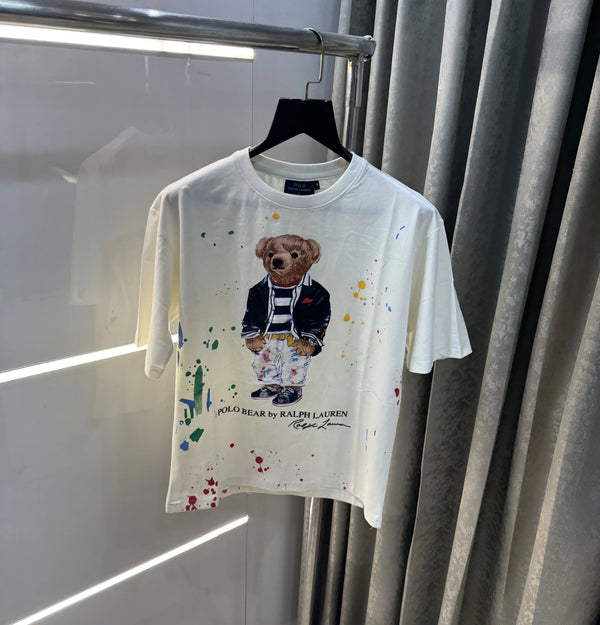 Ralph Lauren White Teddy 🧸 Edition Imported Oversized T-Shirt