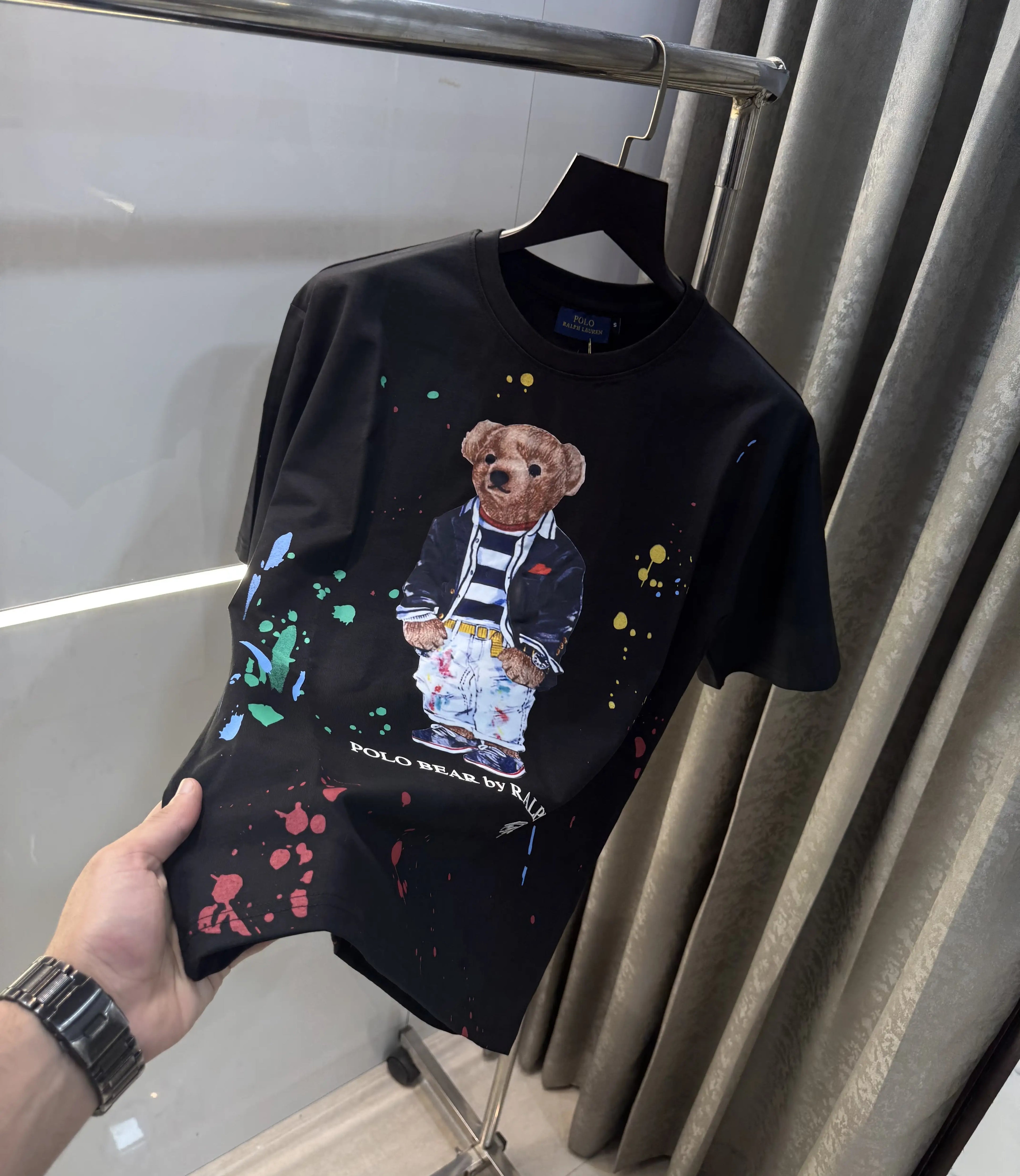 Ralph Lauren Black Teddy 🧸 Edition Imported Oversized T-Shirt