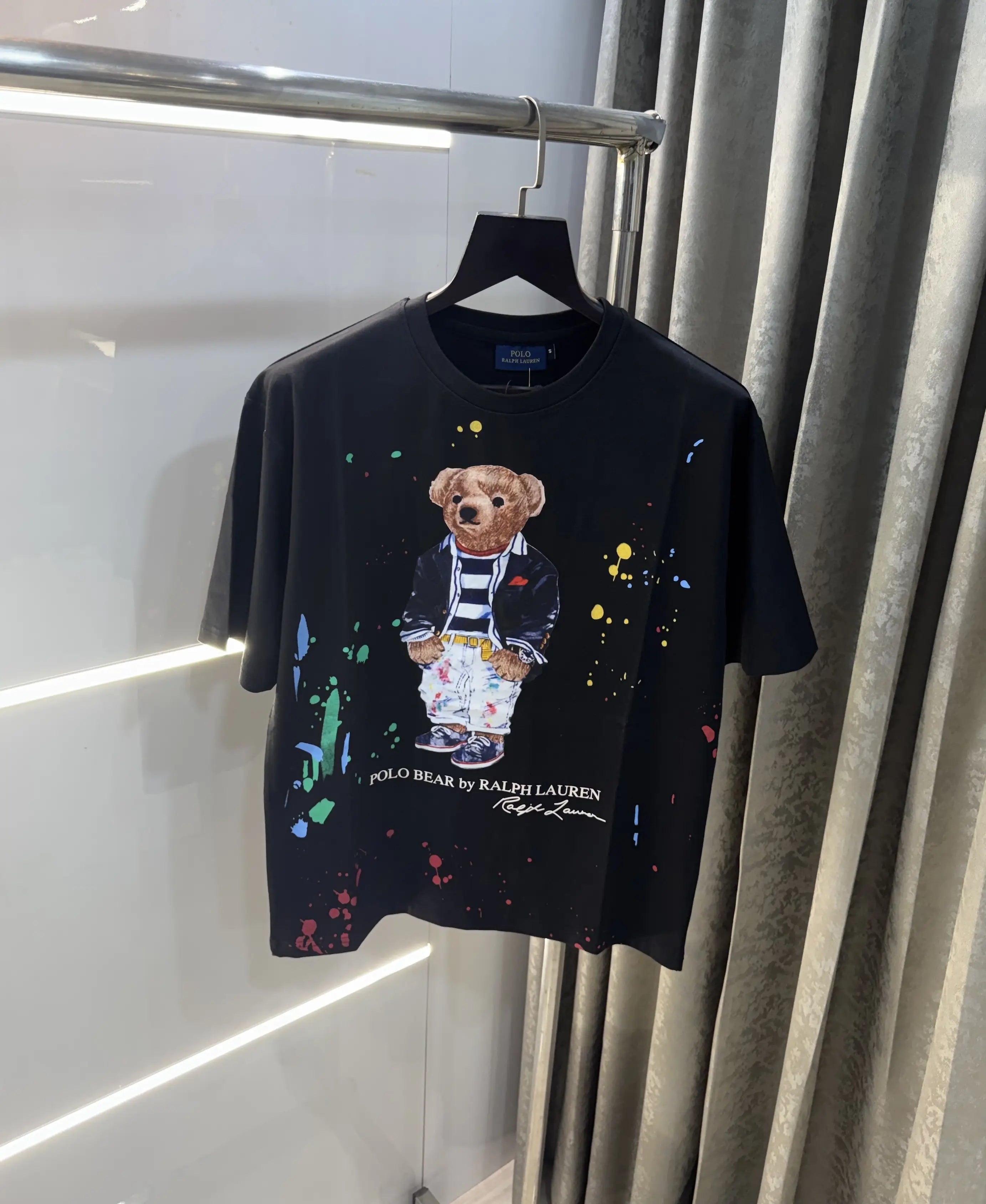 Ralph Lauren Black Teddy 🧸 Edition Imported Oversized T-Shirt Main image