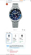 Seik o Sports Gmt Silver Blue Premium Watch