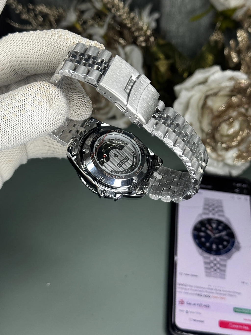 Seik o Sports Gmt Silver Blue Premium Watch