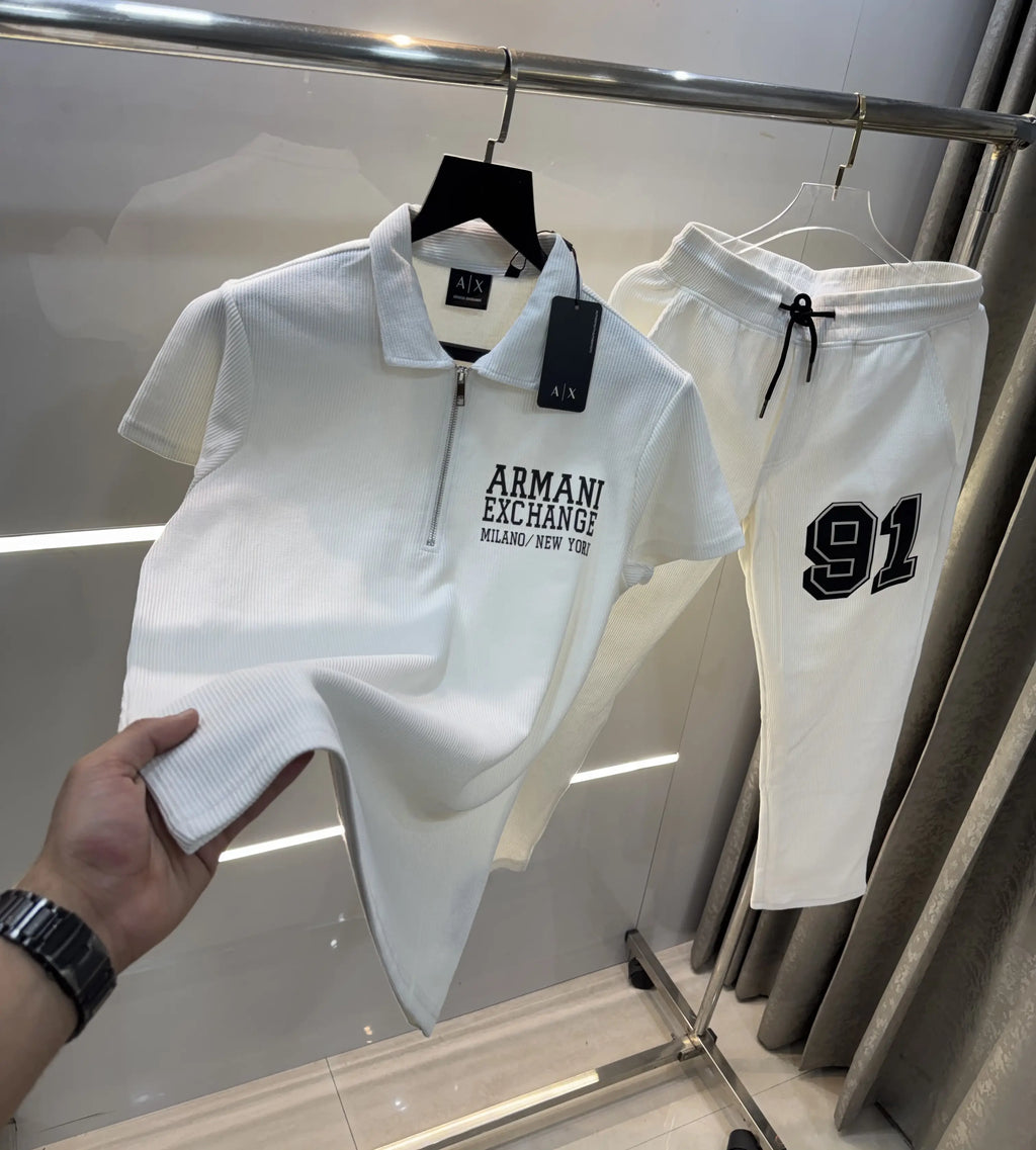Arman i Exchange White ( B) Logo Work Premium Tracksuit