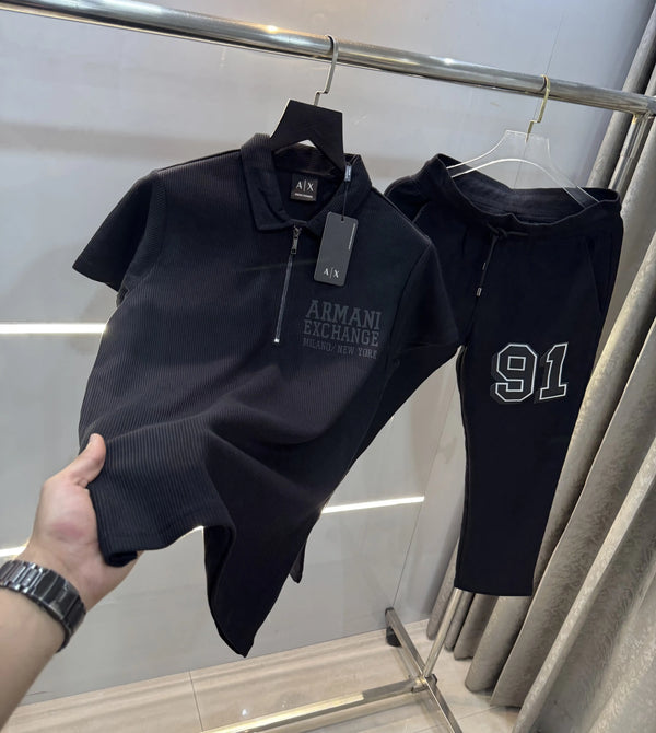 Arman i Exchange Black (B) Logo Work Premium Tracksuit