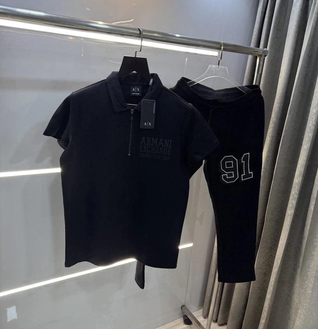 Arman i Exchange Black (B) Logo Work Premium Tracksuit