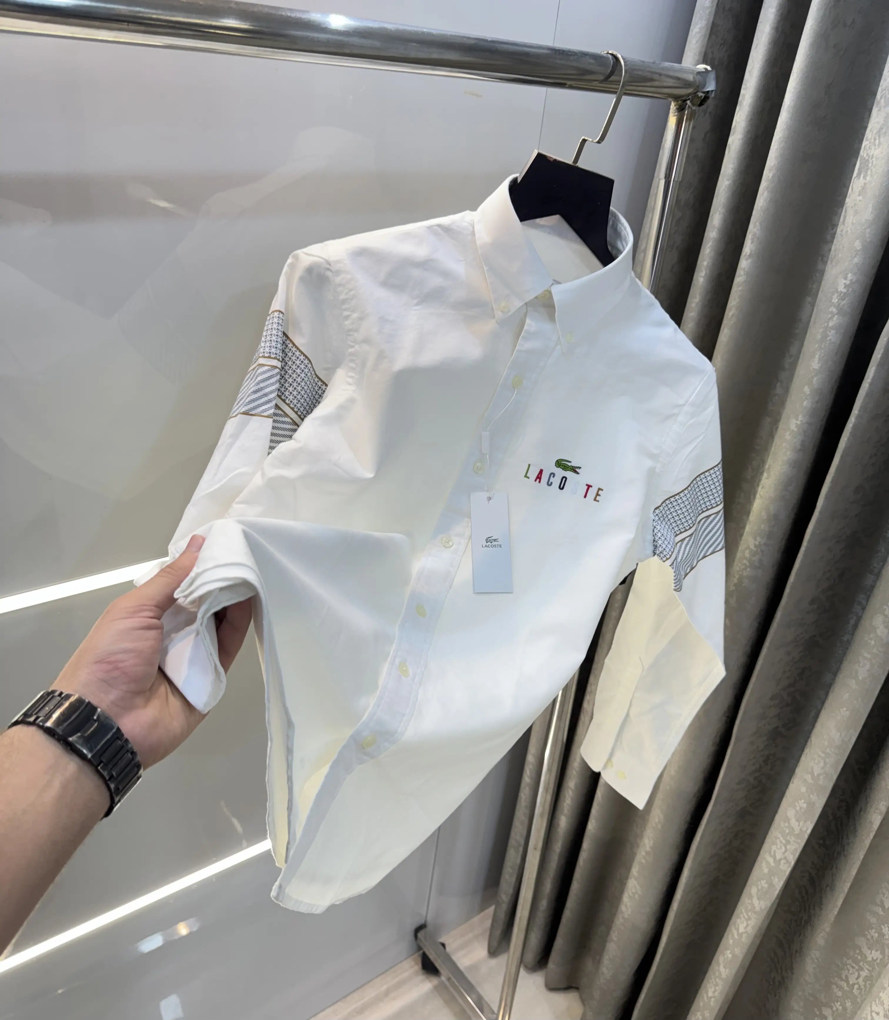 Lacost e White Logo Work Premium Shirt