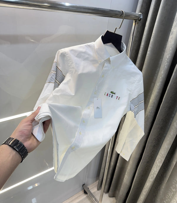 Lacost e White Logo Work Premium Shirt