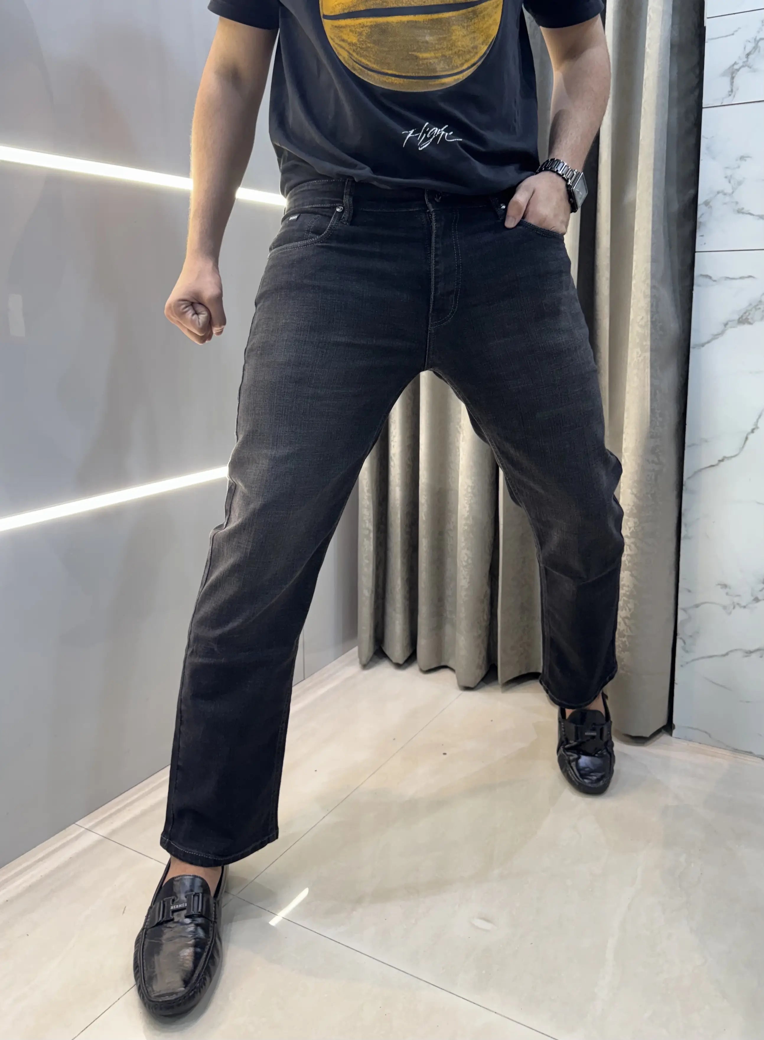 Hugo Boss Carbon Black Imported Classic Denim