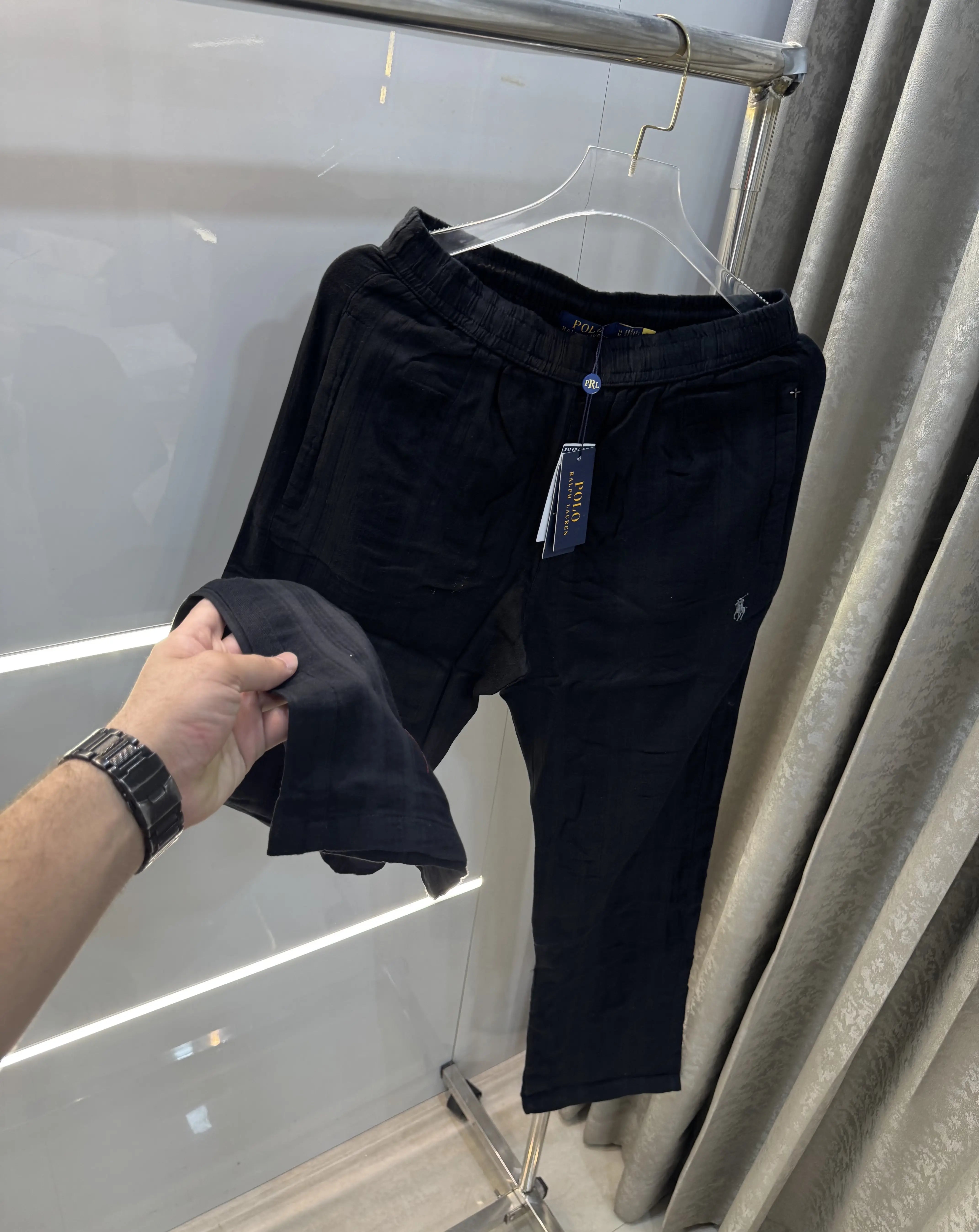 Ralph Lauren Black Premium Linen Trouser Main image