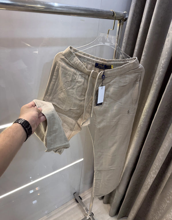Ralph Lauren Beige Premium Linen Trouser