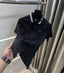 Tomm y Hilfiger Black Logo Work Premium Polo T-Shirt