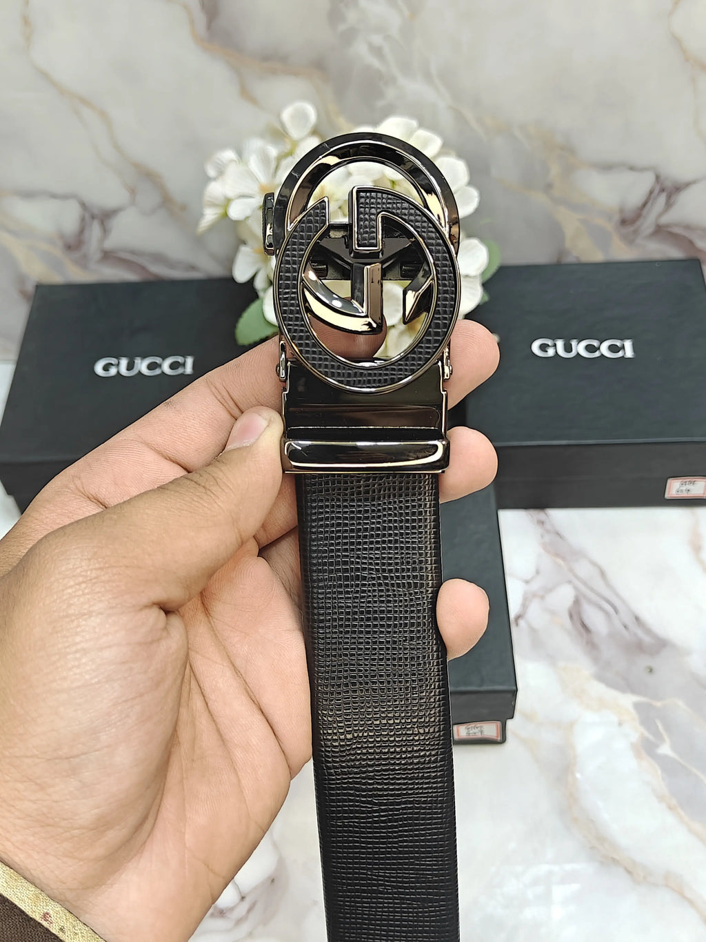 GG GUCCI PREMIUM QUALITY AUTOLOCK BELT WITH OG BOX GG-223