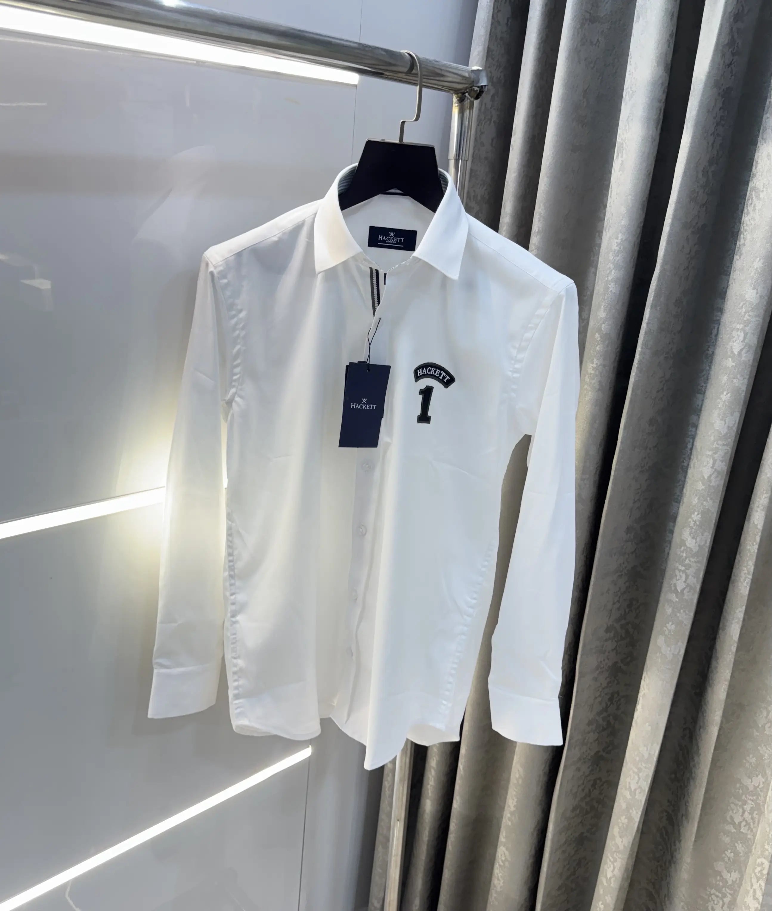 Hacket White Logo Work Premium Shirt