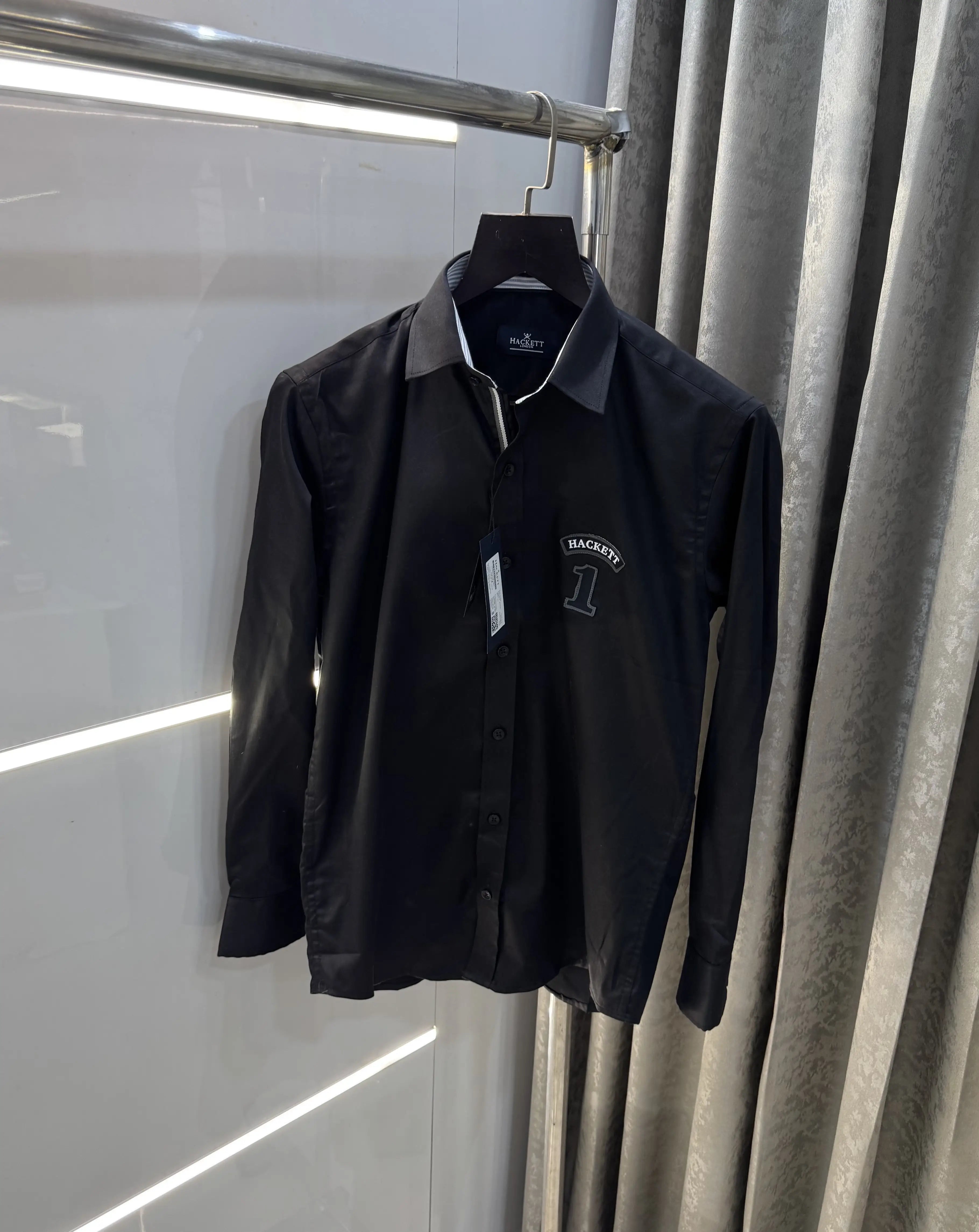 Hacket Black Logo Work Premium Shirt