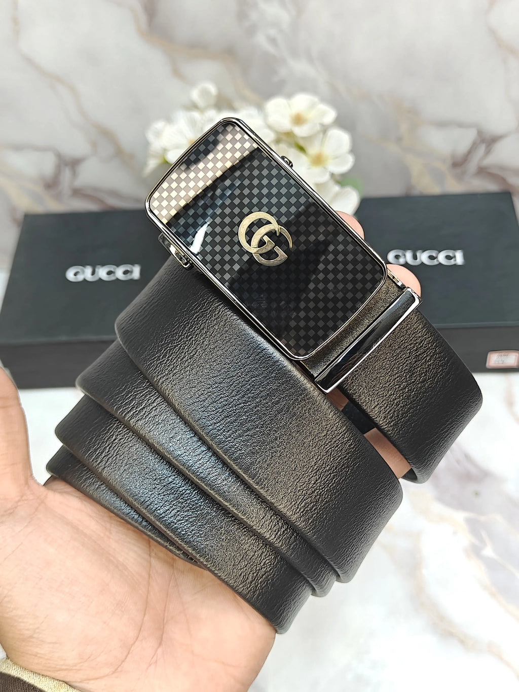 GG GUCCI PREMIUM QUALITY AUTOLOCK BELT WITH OG BOX GG-622