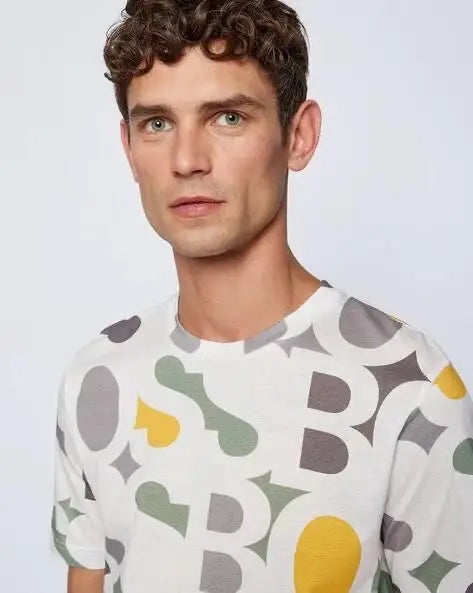 Hugo Boss White Printed Premium T-Shirt