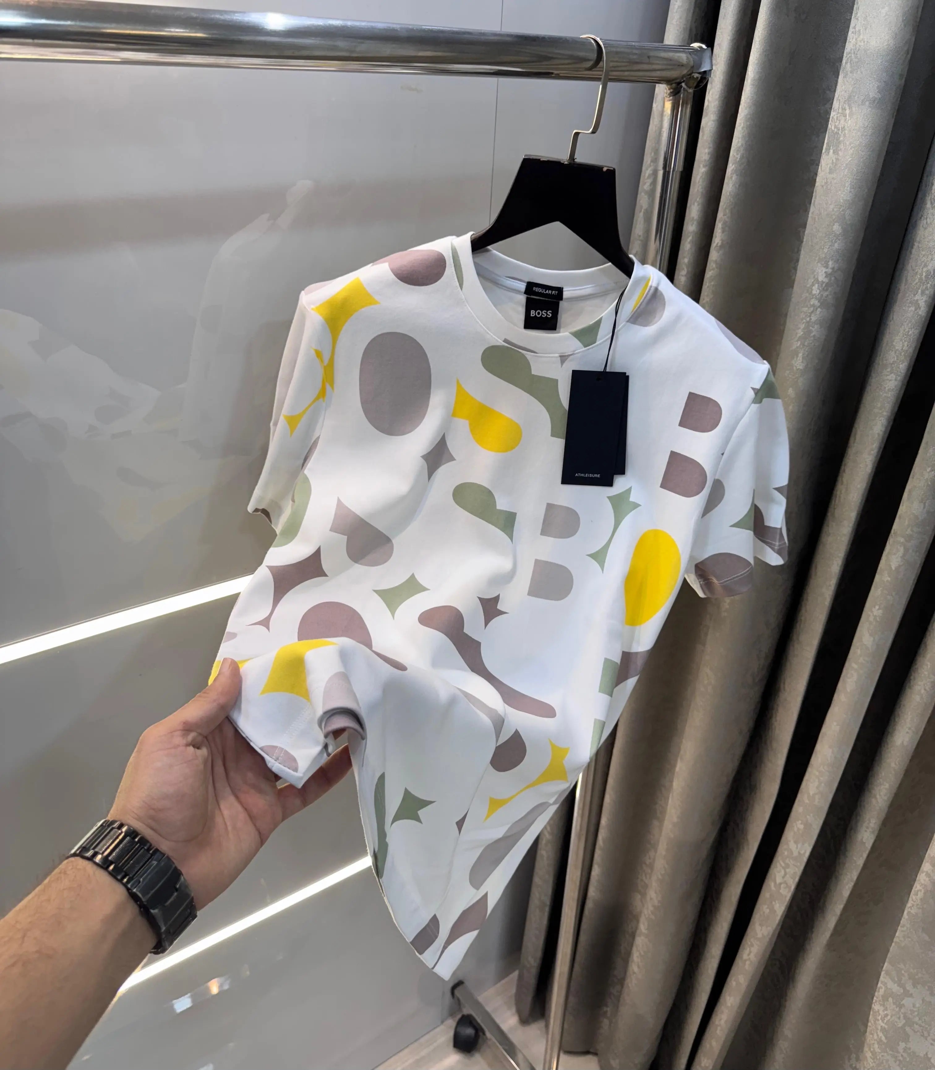 Hugo Boss White Printed Premium T-Shirt