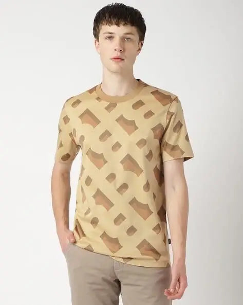 Hugo Boss Beige Printed Premium T-Shirt Main image