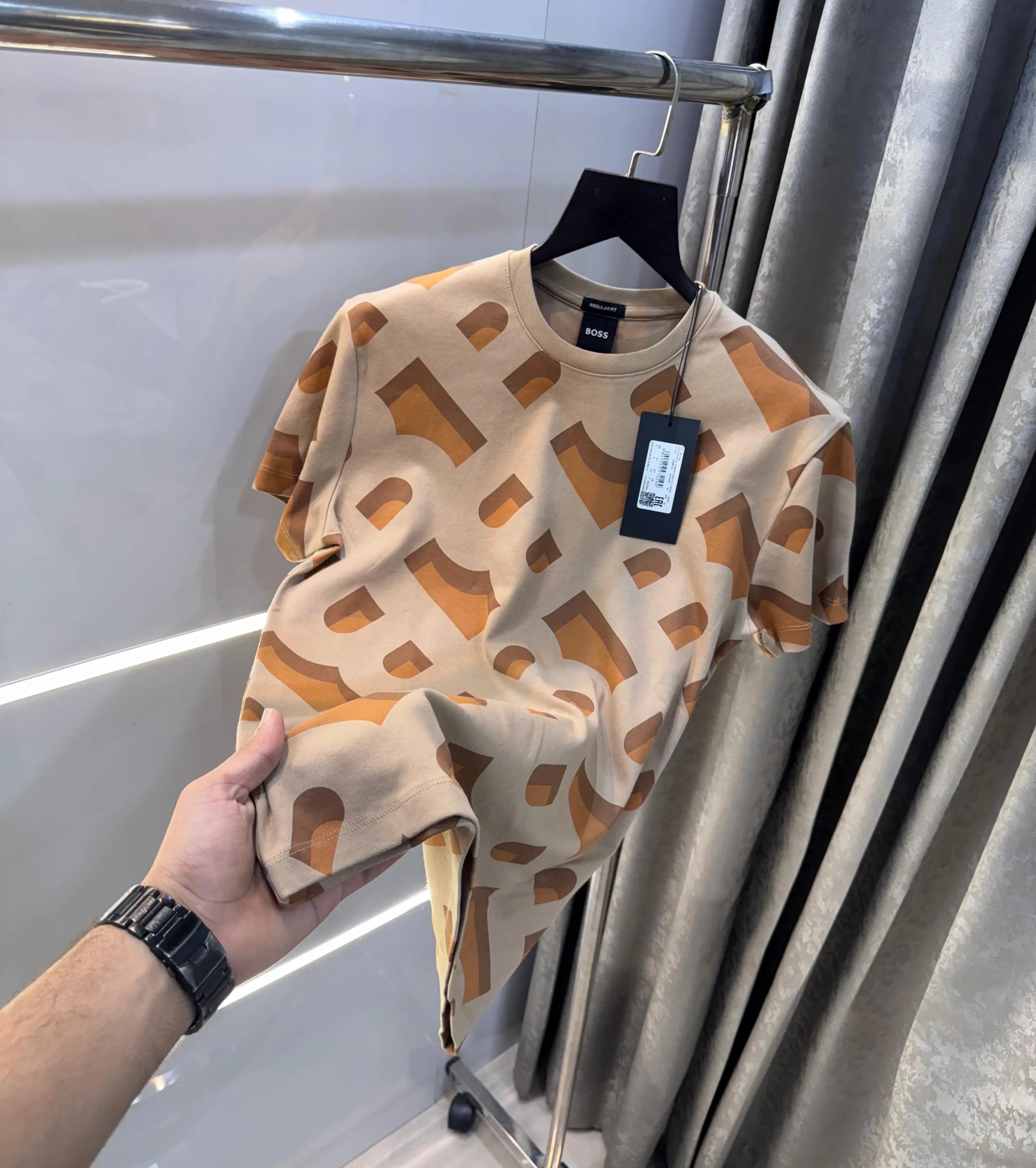 Hugo Boss Beige Printed Premium T-Shirt Secondary image