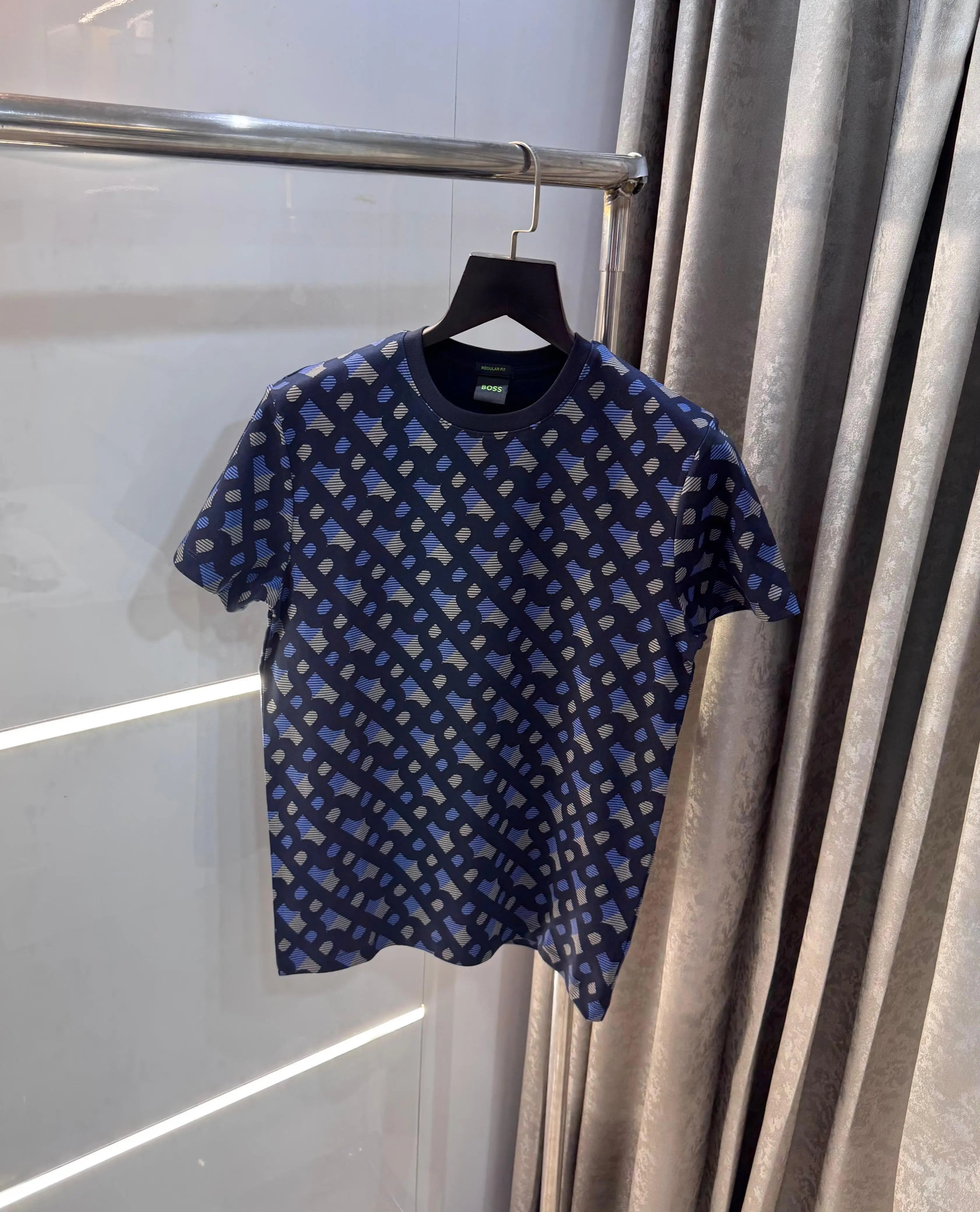 Hugo Boss Navy Blue Printed Premium T-Shirt Main image