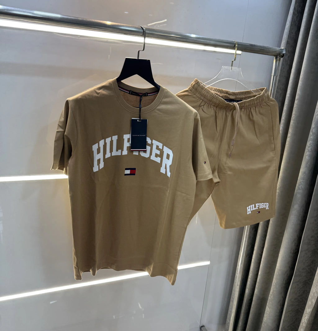 Tommy Hilfiger Beige Logo Work Imported Premium cord set