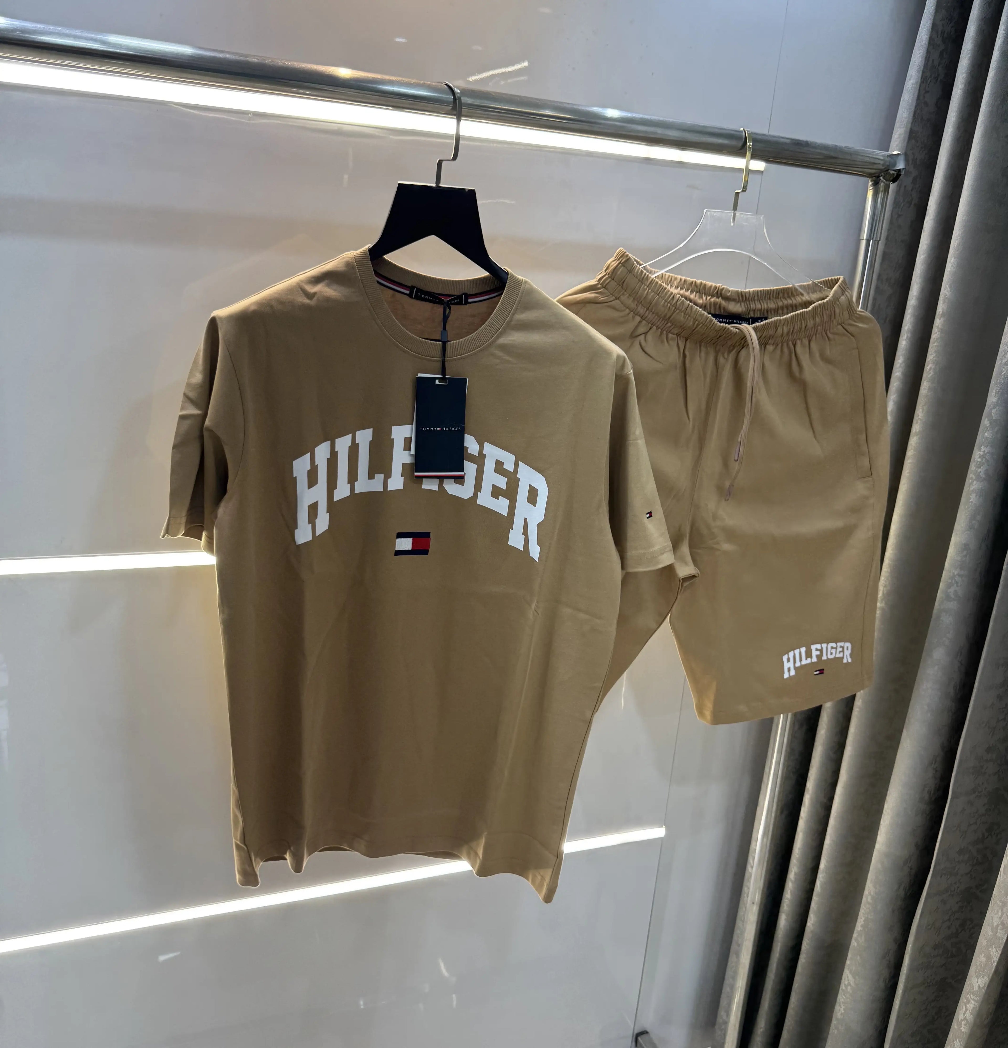 Tommy Hilfiger Beige Logo Work Imported Premium cord set