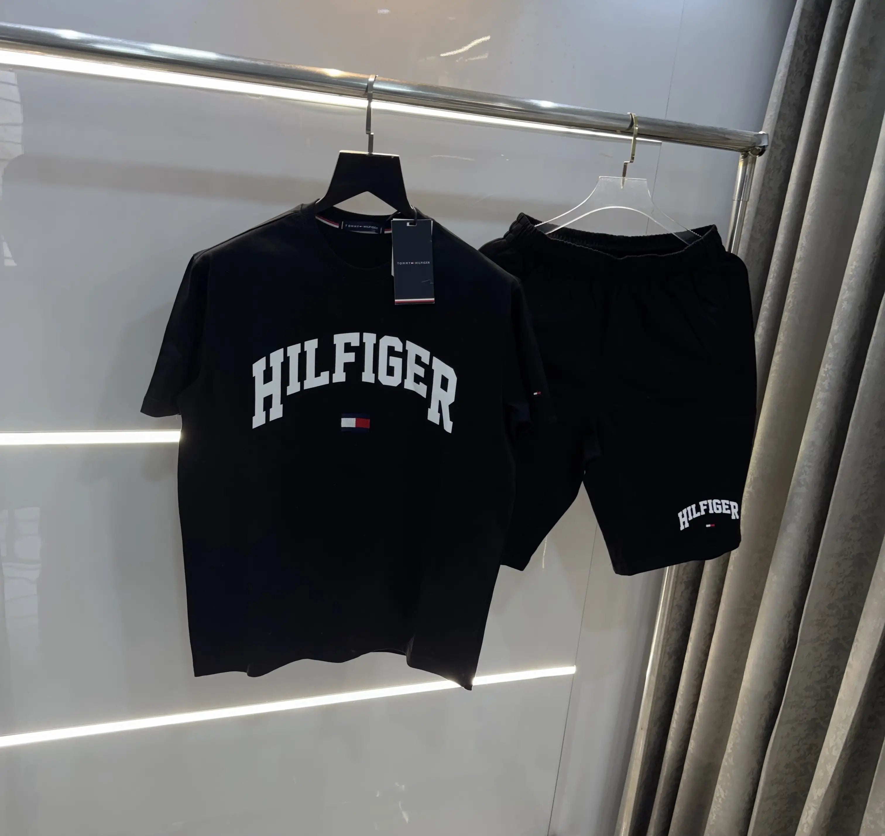 Tommy Hilfiger Black Logo Work Imported Premium cord set