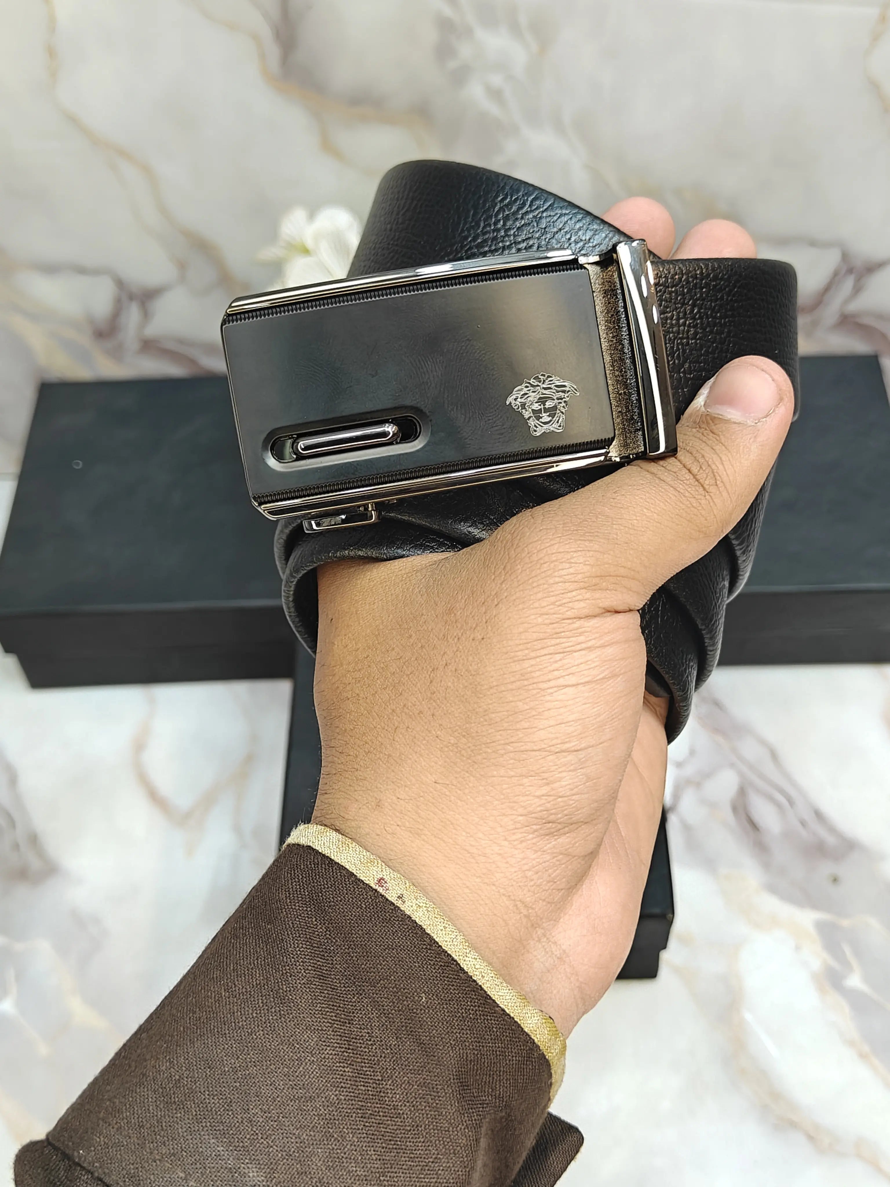 VERSACE IMP PREMIUM QUALITY AUTOLOCK BELT WITH OG BOX VR-004