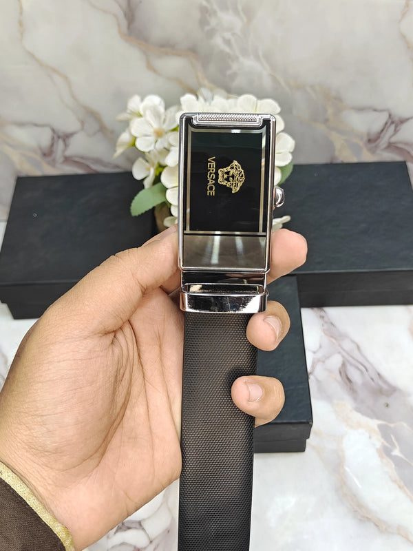 VERSACE IMP PREMIUM QUALITY AUTOLOCK REVERSIBLE BELT WITH OG BOX