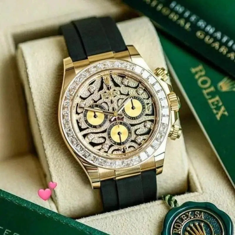 Rolex Tiger Gold Silcon Belt