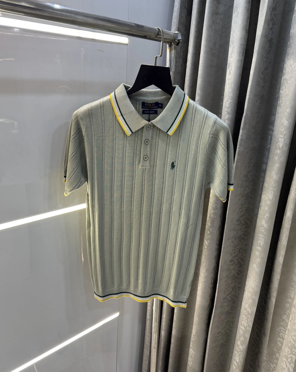 Ralph  Lauren Green Premium Knitted Polo T-Shirt