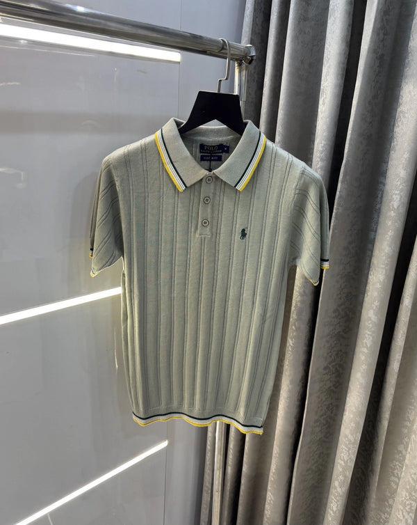 Ralph  Lauren Green Premium Knitted Polo T-Shirt