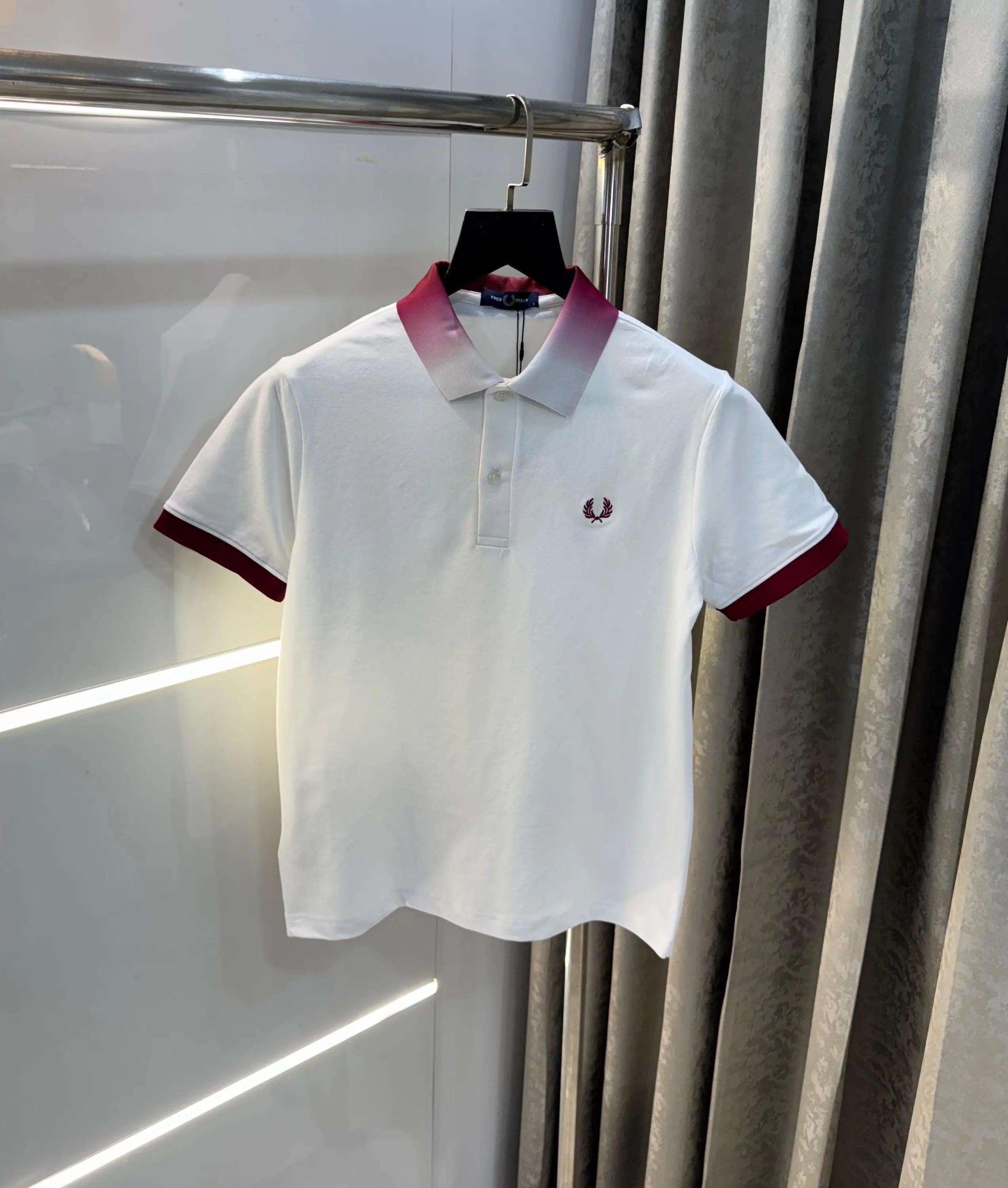 Fredperry White Logo Work Premium Polo T-Shirt