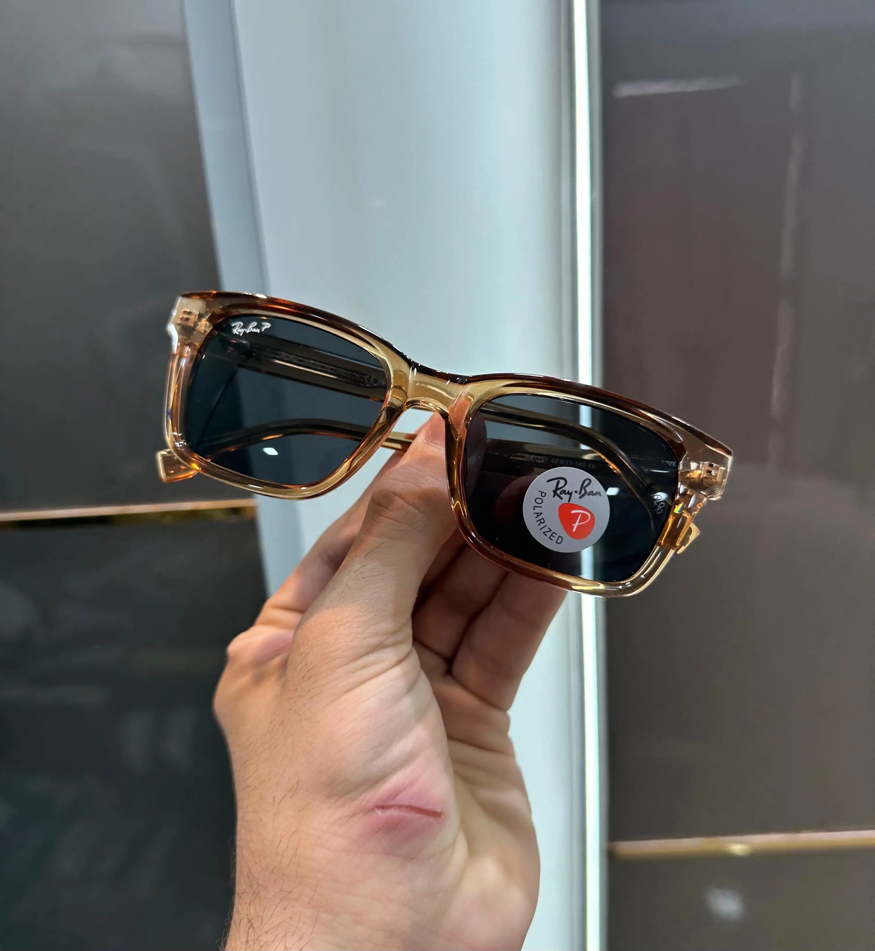 RayBan Brown Black Premium Shades 7701