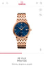 Omega De Ville Prestige Rosegold Blue Automatic