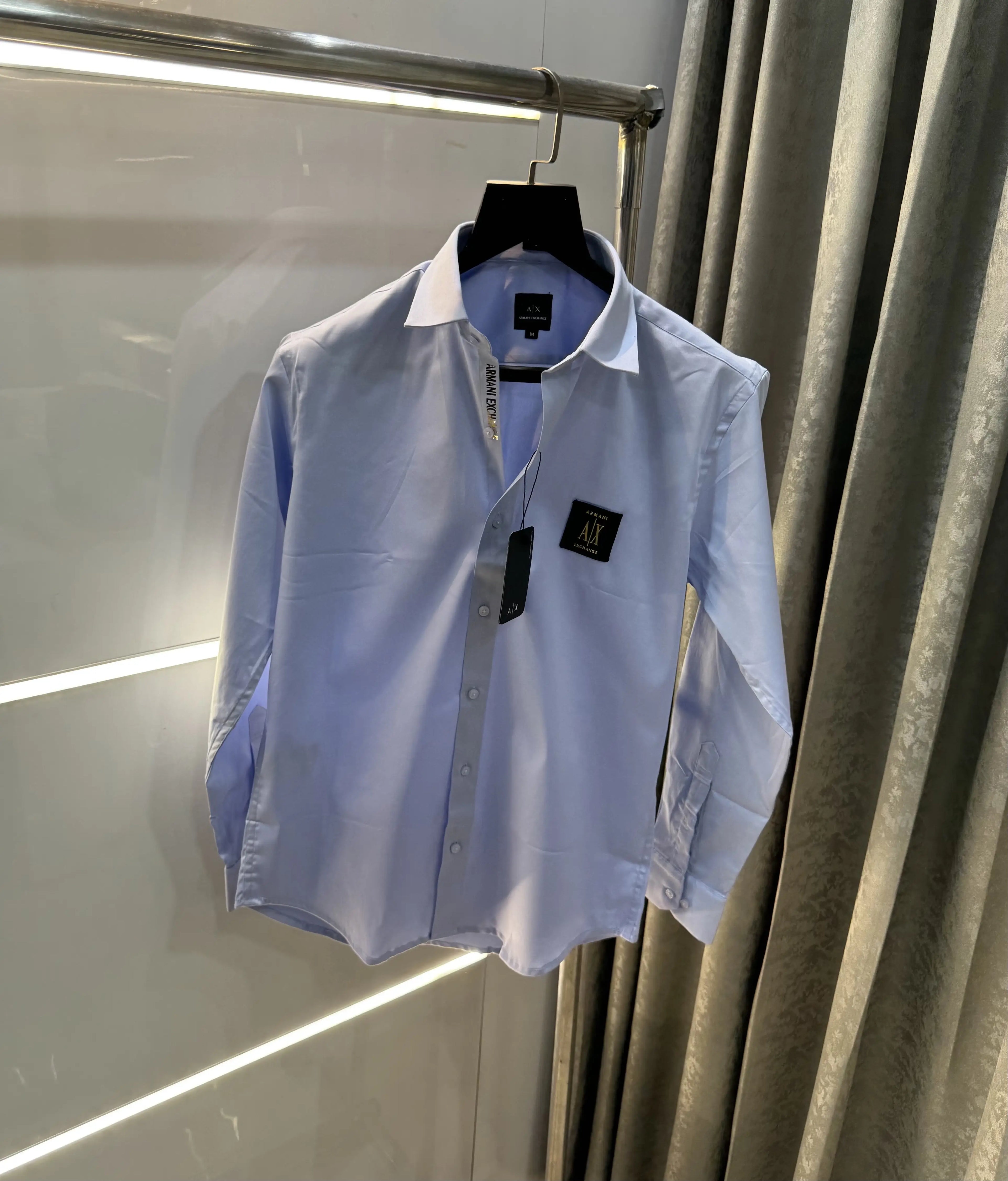 Arman i Exchange Sky Blue Logo Work Premium Shirt