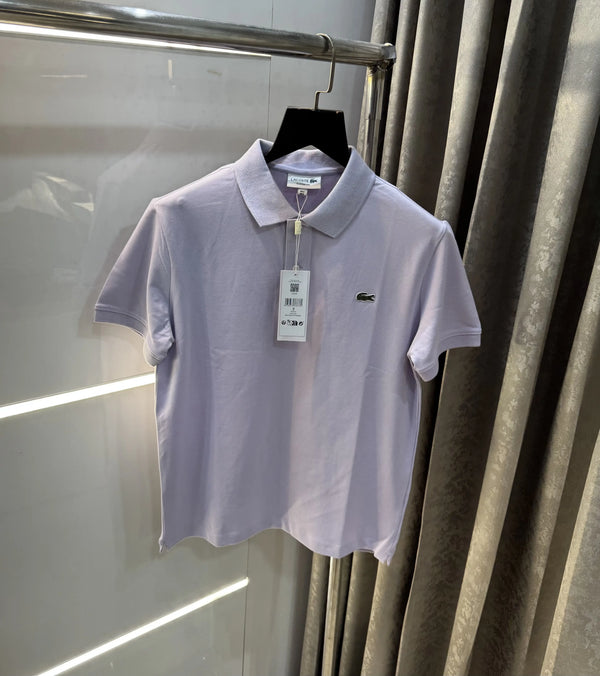 Lacost e Purple Embroidery Logo Premium Polo T-Shirt